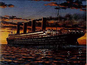 TITANIC NAVEGANDO AL ATARDECER